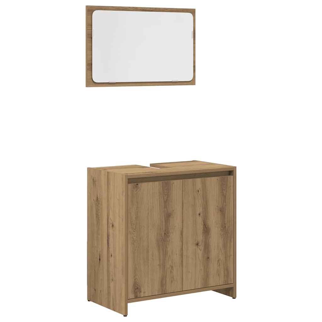 4-tlg. Badmöbel-Set Artisan-Eiche Holzwerkstoff