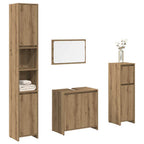 4-tlg. Badmöbel-Set Artisan-Eiche Holzwerkstoff