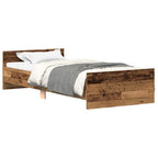 Bettgestell ohne Matratze Altholz-Optik 90x200cm Holzwerkstoff