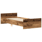 Bettgestell ohne Matratze Altholz-Optik 100x200cm Holzwerkstoff