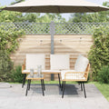 Gartensofa-set mit Kissen 2 pcs Natur Poly-Rattan
