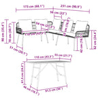 Gartensofa-set 2 pcs Schwarz Poly-Rattan