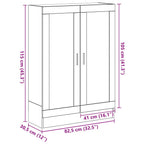Bücherschrank Schwarz Eichen-Optik 82,5x30,5x115 cm