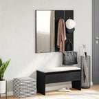 Flurmöbel-Set 4 pcs Schwarz Eichen-Optik Holzwerkstoff