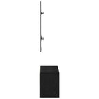 Flurmöbel-Set 4 pcs Schwarz Eichen-Optik Holzwerkstoff