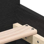 Bettgestell ohne Matratze Schwarz Eichen-Optik 90x200 cm