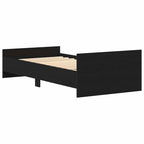 Bettgestell ohne Matratze Schwarz Eichen-Optik 100x200 cm