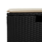 8-tlg. Garten-Sofagarnitur mit Kissen Schwarz Poly Rattan