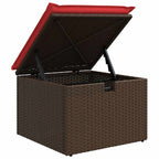 9-tlg. Garten-Sofagarnitur mit Kissen Braun Poly Rattan