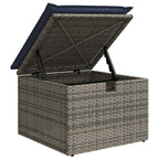 5-tlg. Garten-Sofagarnitur mit Kissen Grau Poly Rattan