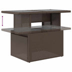 5-tlg. Garten-Sofagarnitur mit Kissen Braun Poly Rattan Akazie