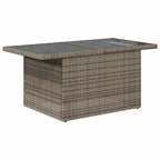 5tlg. Garten-Sofagarnitur mit Kissen Grau Poly Rattan Akazie