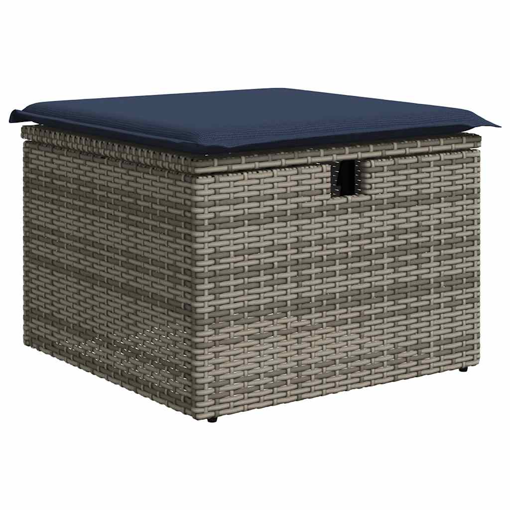 6-tlg. Garten-Sofagarnitur mit Kissen Braun Poly Rattan Akazie