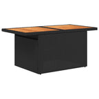 9-tlg. Garten-Sofagarnitur mit Kissen Grau Poly Rattan Akazie