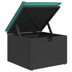 9-tlg. Garten-Sofagarnitur mit Kissen Grau Poly Rattan Akazie