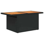8-tlg. Garten-Sofagarnitur mit Kissen Grau Poly Rattan Akazie
