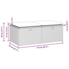 2-tlg. Garten-Sofagarnitur mit Kissen Schwarz Poly Rattan