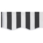 Markisenersatzstoff Anthrazit und Weiß 4 x 2 m Polyester