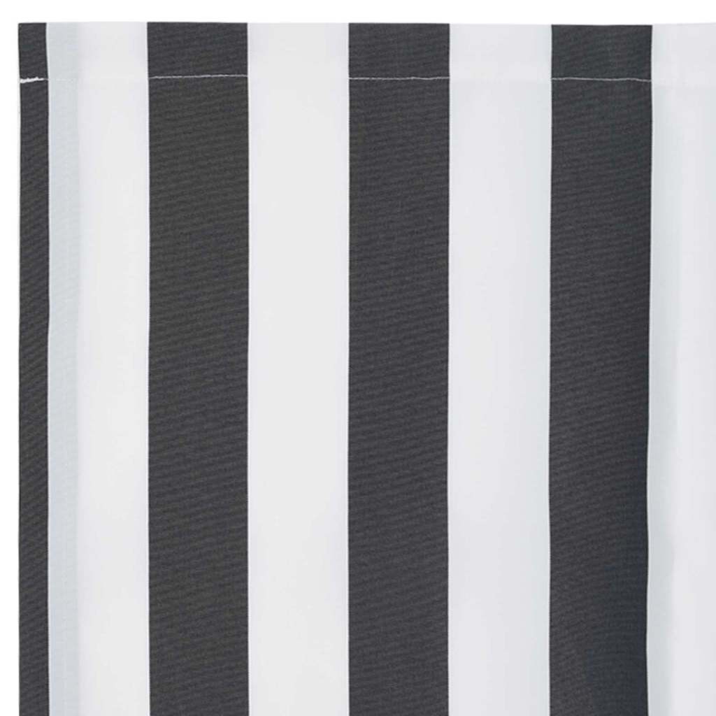 Markisenersatzstoff Anthrazit und Weiß 4 x 2 m Polyester