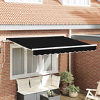 Markisenersatzstoff Schwarz 3 x 2,5 m Polyester