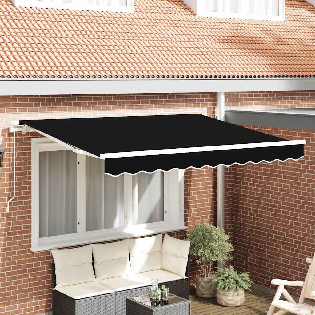 Markisenersatzstoff Schwarz 3,5 x 2,5 m Polyester