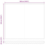 Markisenersatzstoff Weiß 4 × 3,5 m Polyester