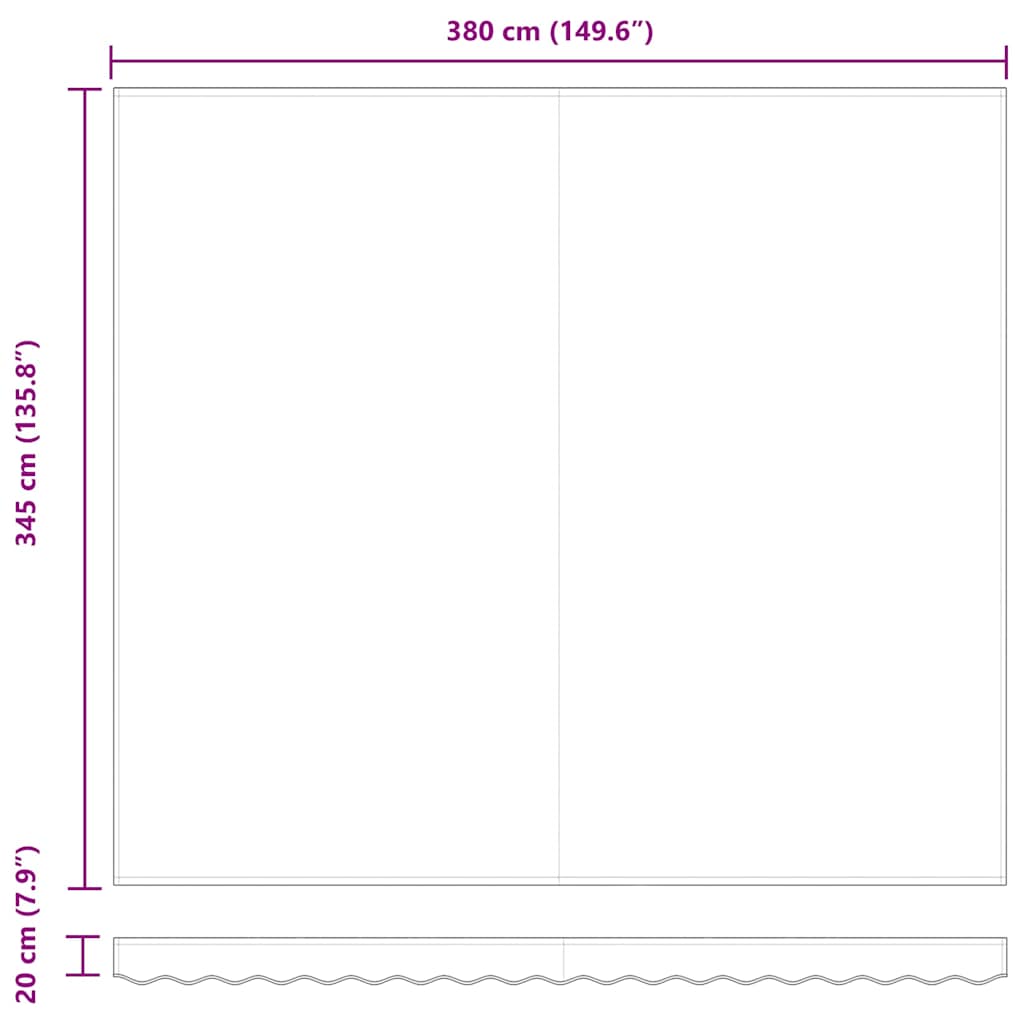 Markisenersatzstoff Weiß 4 × 3,5 m Polyester