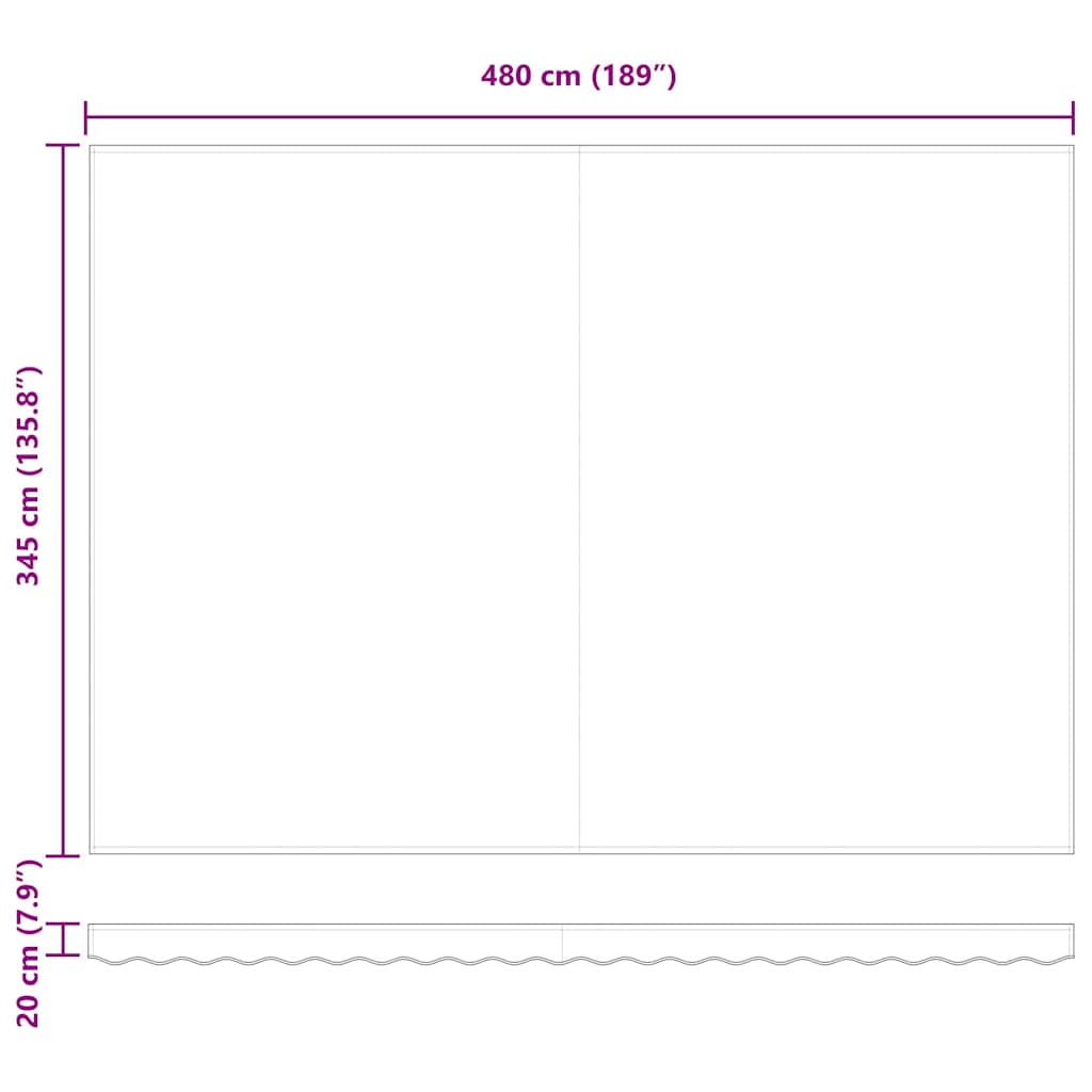 Markisenersatzstoff Weiß 5 x 3,5 m Polyester