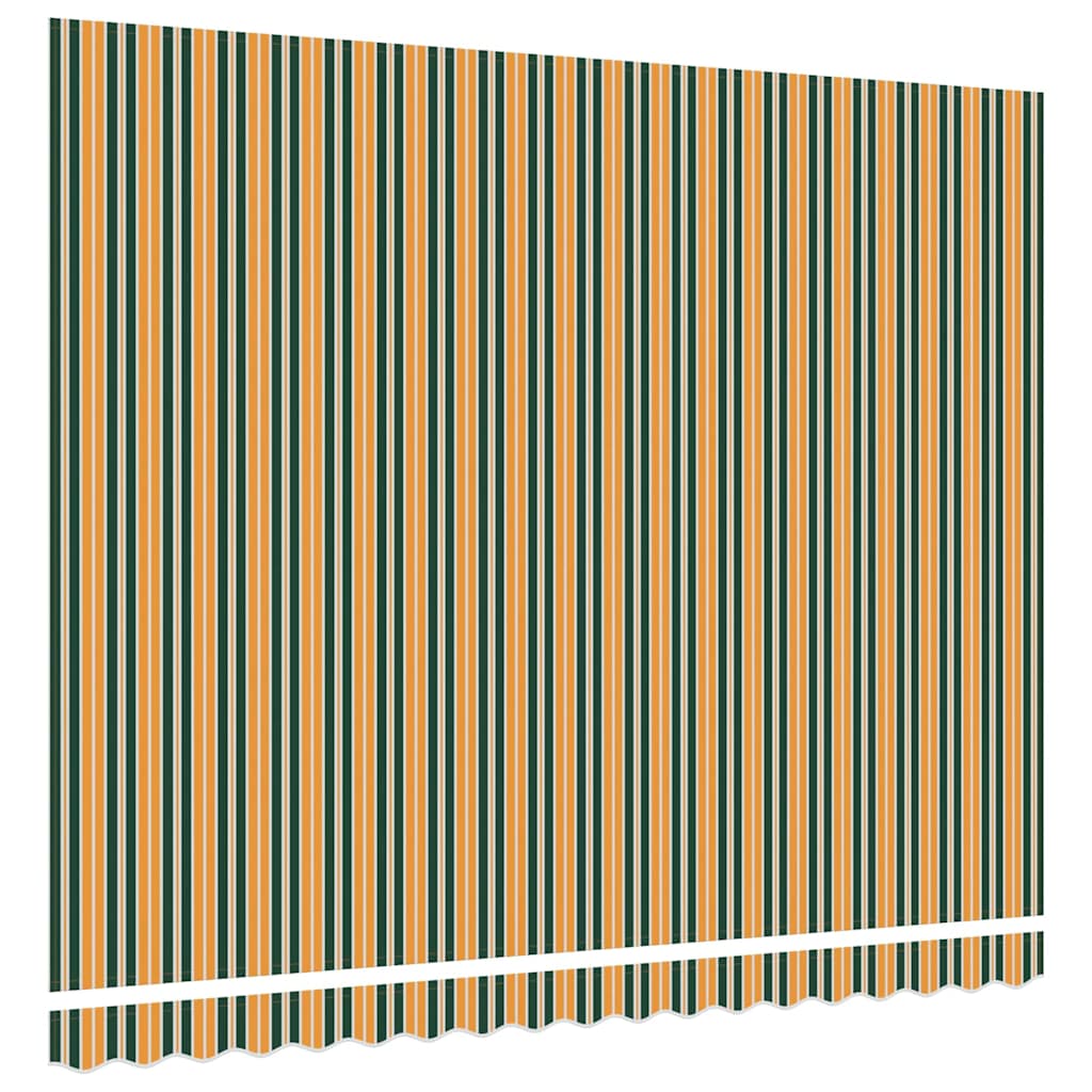 Markisenersatzstoff Grün und Gelb 4 x 3 m Polyester