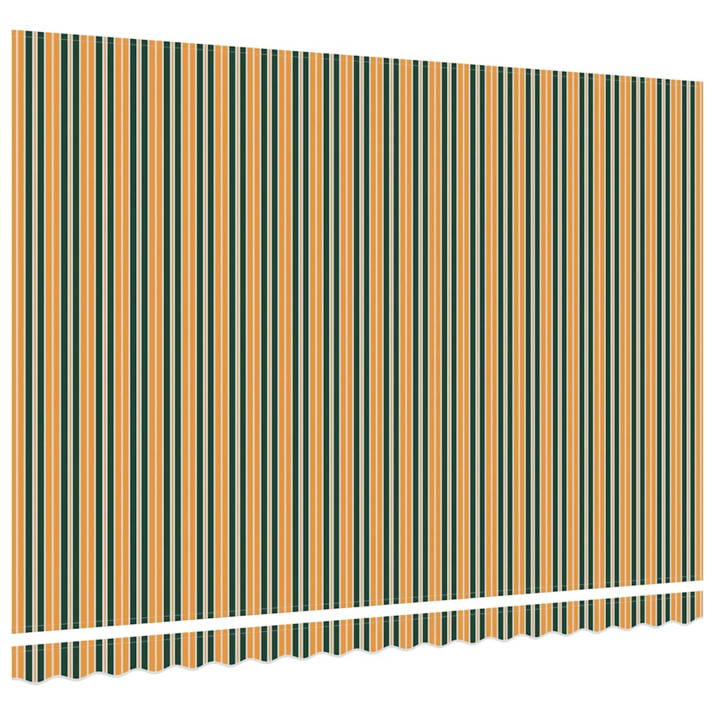 Markisenersatzstoff Grün und Gelb 4,5 x 3,5 m Polyester