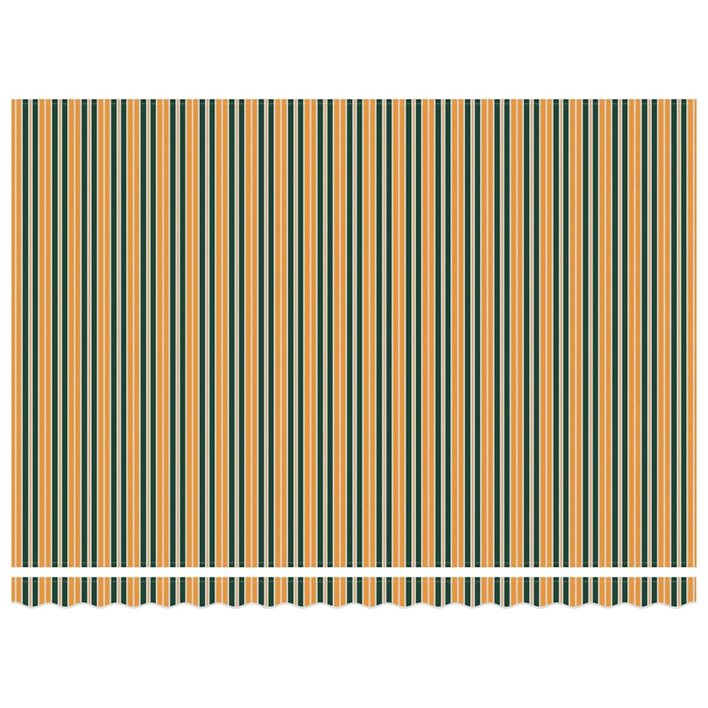 Markisenersatzstoff Grün und Gelb 4,5 x 3,5 m Polyester