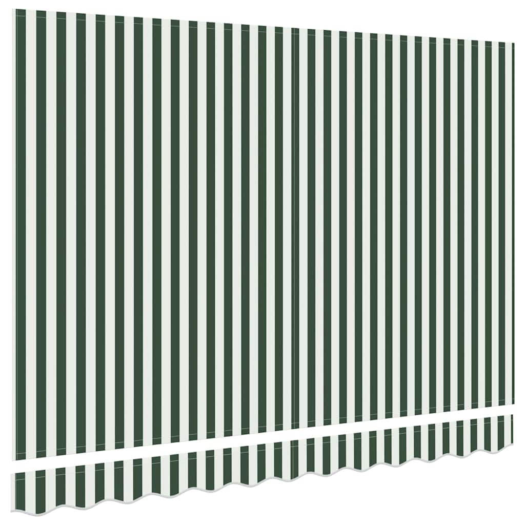 Markisenersatzstoff Grün und Weiß 3,5 x 2,5 m Polyester
