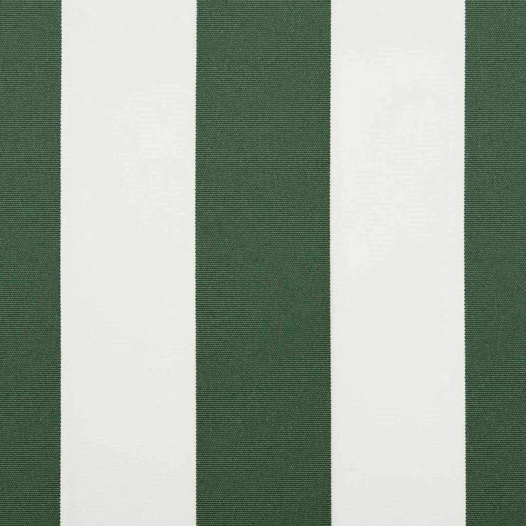 Markisenersatzstoff Grün und Weiß 3,5 x 2,5 m Polyester
