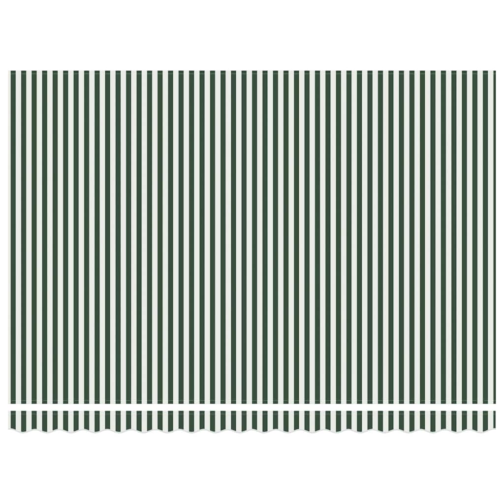 Markisenersatzstoff Grün und Weiß 4,5 × 3 m Polyester
