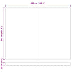Markisenersatzstoff Grün und Weiß 430 x 345 cm Polyester