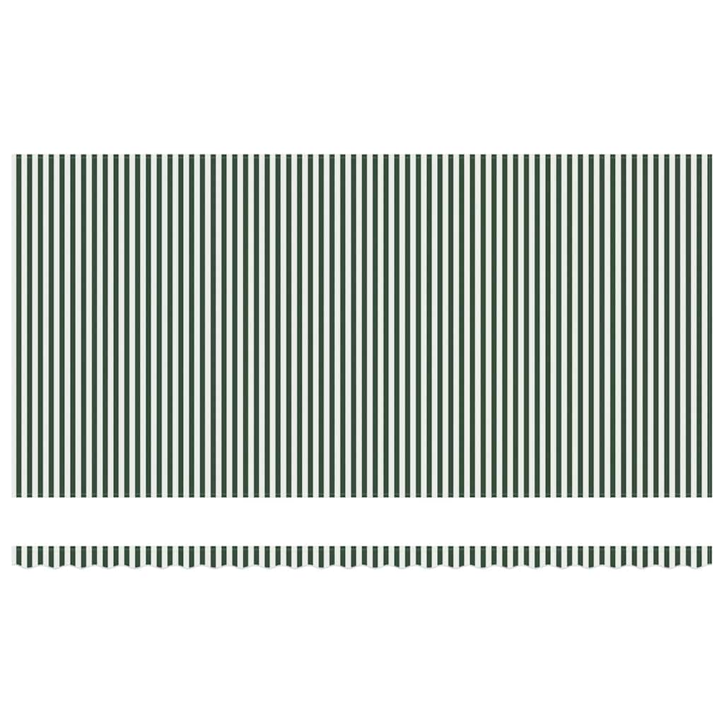 Markisenersatzstoff Grün und Weiß 6 x 3 m Polyester