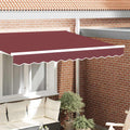 Markisenschürzen-Ersatz Burgunderstreifen 2,5 m Polyester