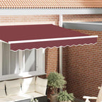 Markisenschürzen-Ersatz Burgunderstreifen 2,5 m Polyester