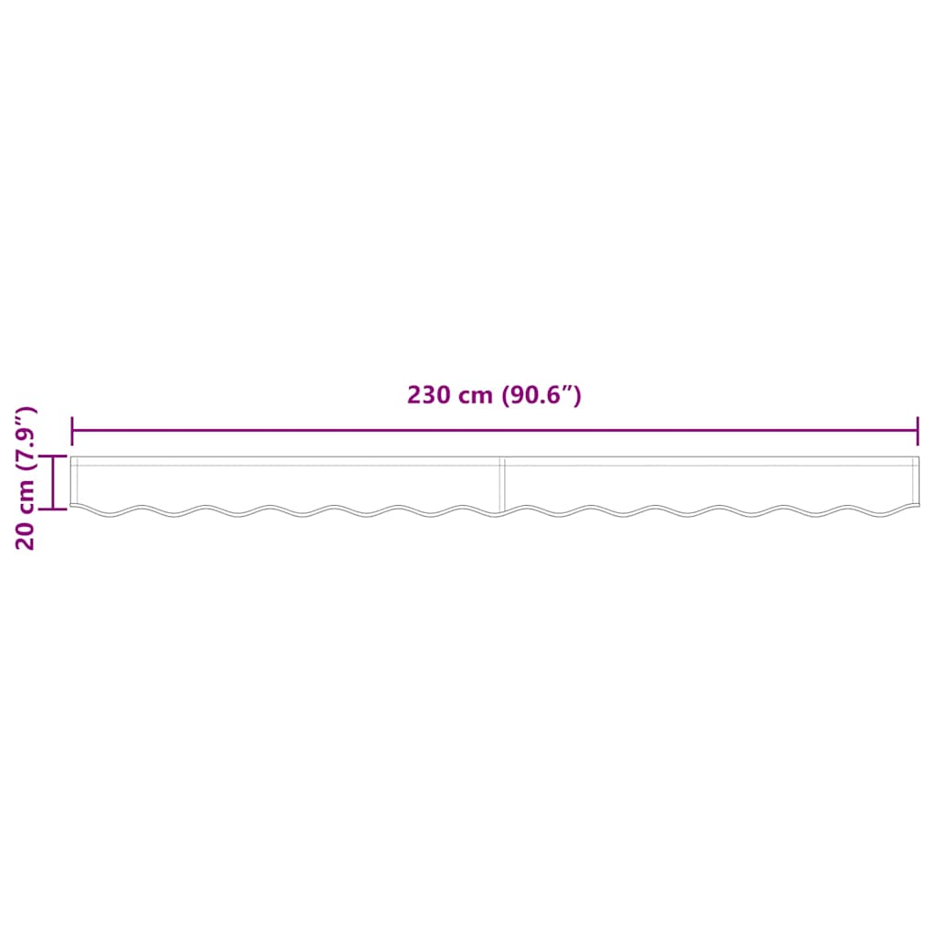 Markisenschürzen-Ersatz Beige 2,5 m Polyester