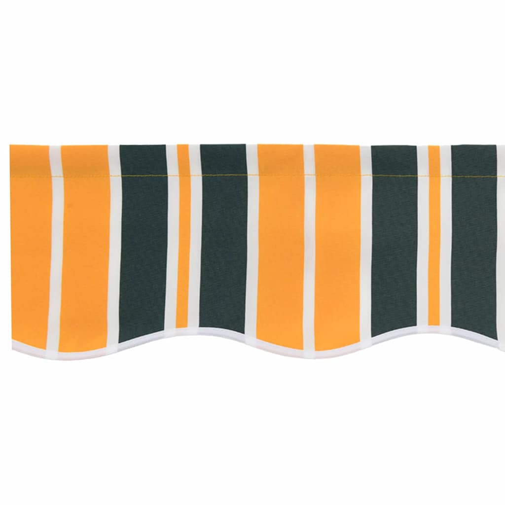Markisenschürzen-Ersatz Grün und Gelb 3,5 m Polyester
