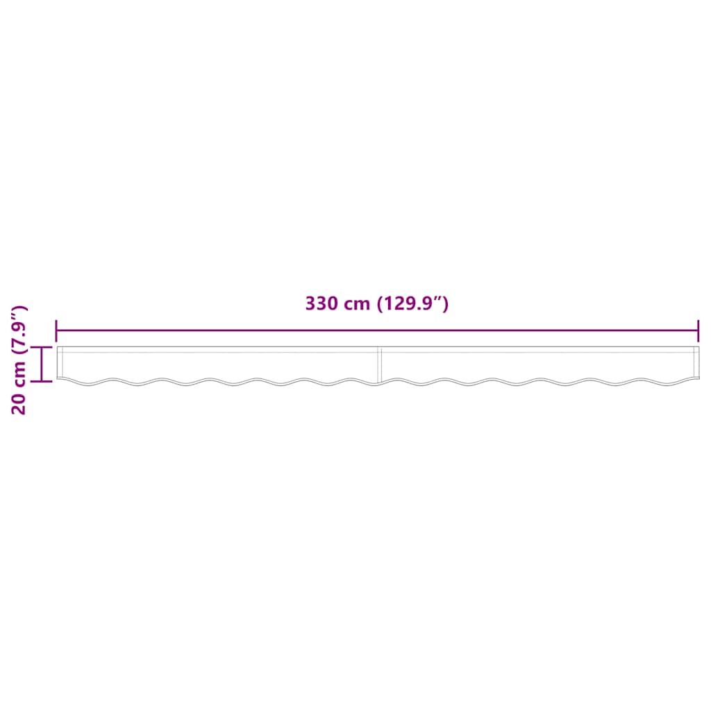 Markisenschürzen-Ersatz Grün und Weiß 3,5 m Polyester