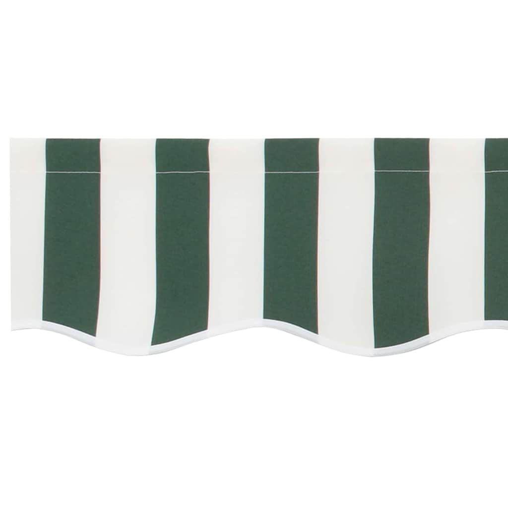 Markisenschürzen-Ersatz Grün und Weiß 6 m Polyester