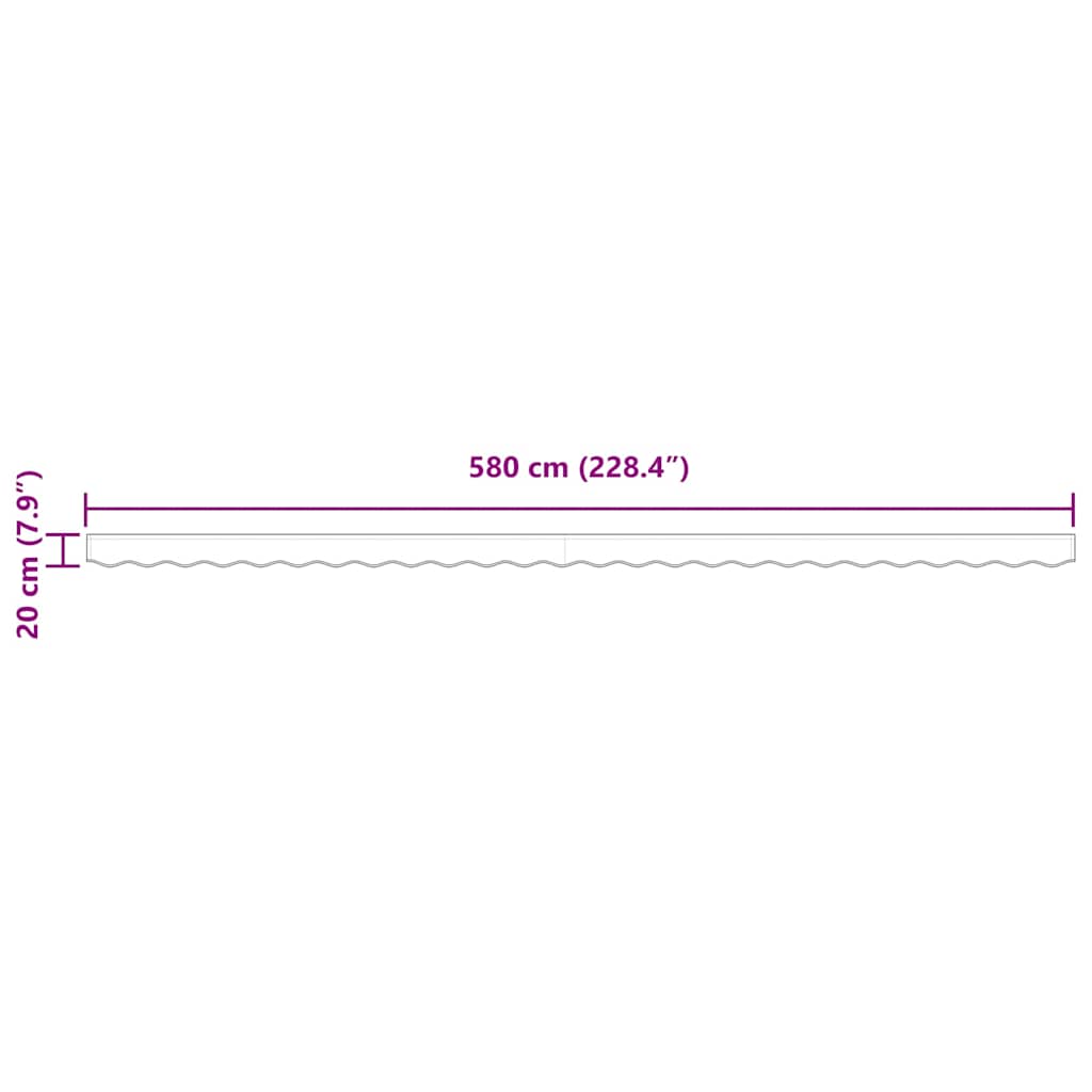 Markisenschürzen-Ersatz Grün und Weiß 6 m Polyester