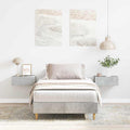 Bettrahmen Beton Grau 203 x 93 x 25 cm Holzwerkstoff