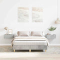 Bettrahmen Beton Grau 193 x 123 x 25 cm Holzwerkstoff