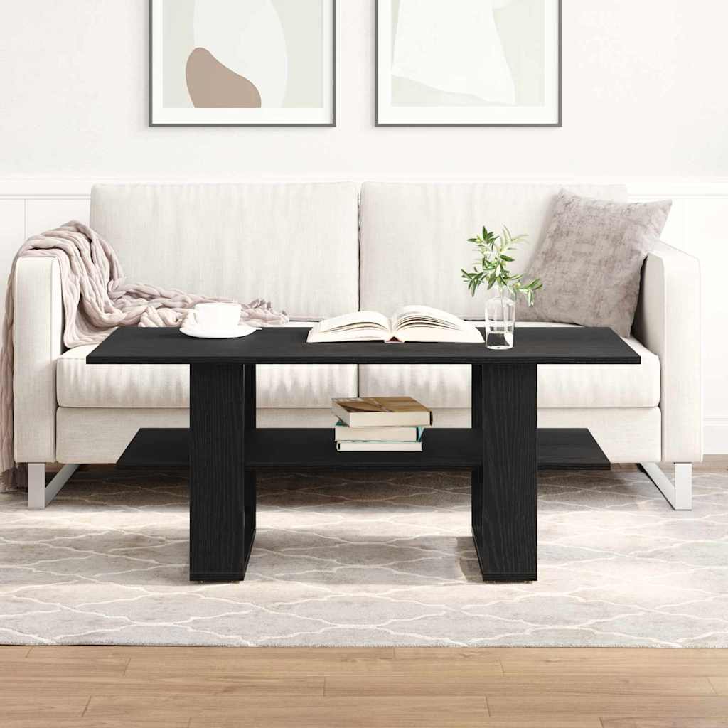 Couchtisch Schwarz Eichen-Optik 102 x 55 x 42 cm Holzwerkstoff