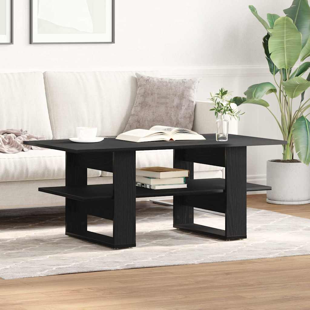 Couchtisch Schwarz Eichen-Optik 102 x 55 x 42 cm Holzwerkstoff