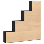 Bücherregal Schwarz Eichen-Optik 155 x 24 x 160 cm