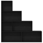 Bücherregal Schwarz Eichen-Optik 155 x 24 x 160 cm