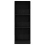 Bücherregal Schwarz Eichen-Optik 40x24x109 cm Holzwerkstoff